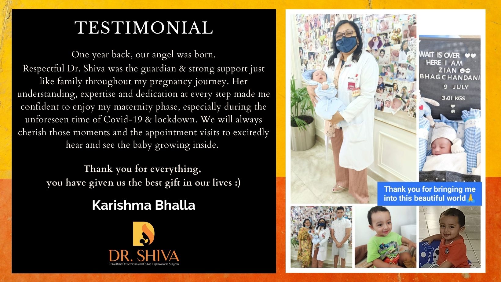 Karishma Bhalla Testimonial on Dr Shiva Harikrishnan.