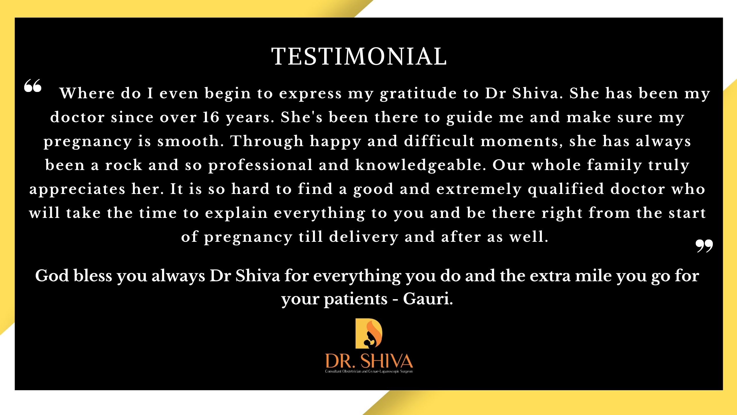 Testimonial on Dr Shiva Harikrishnan.