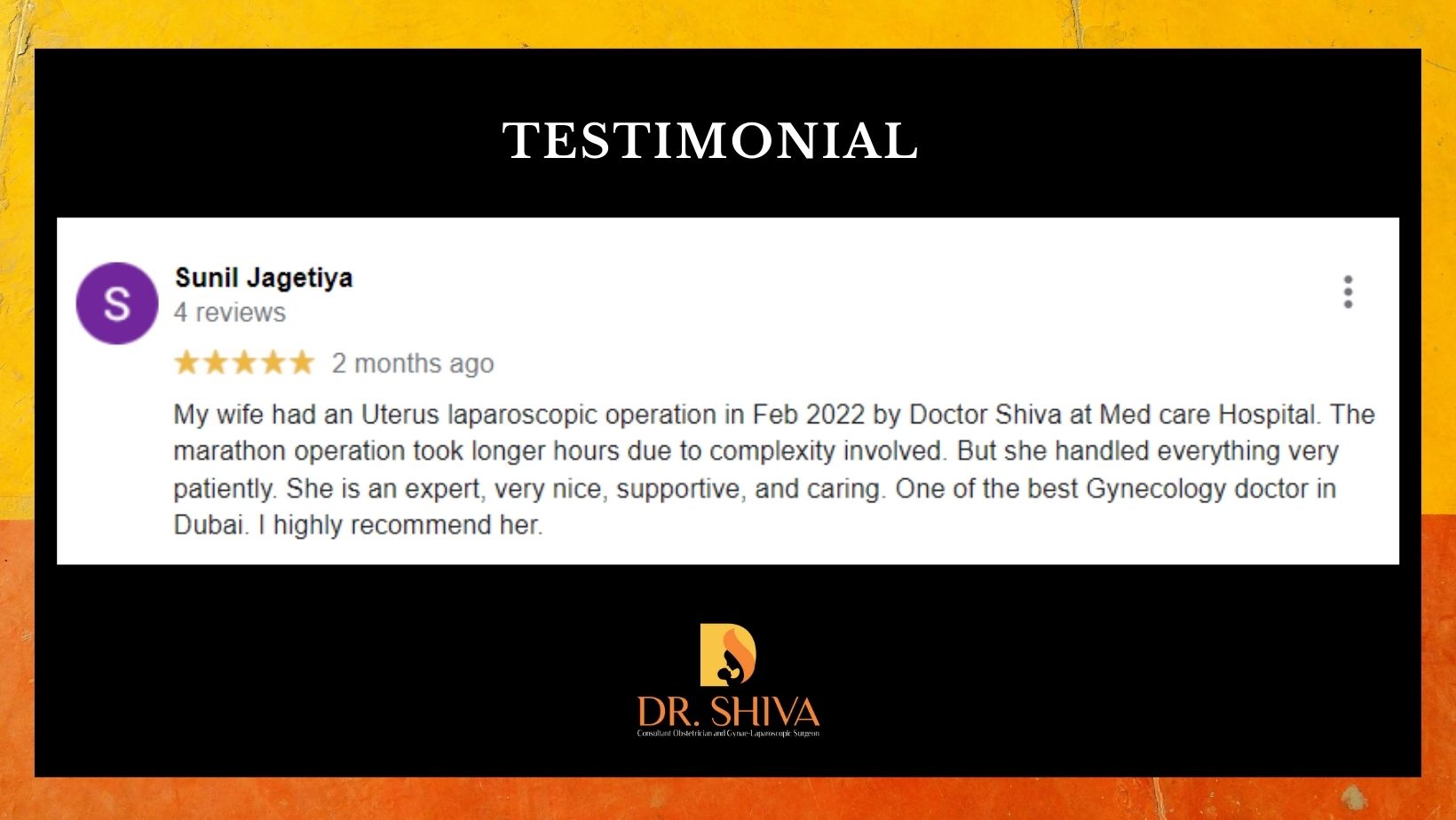 Dr. Shiva Testimonial 1
